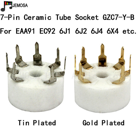 10PCS Ceramic Tube Socket PCB Board 7Pins Electron Tube Seat For EC92 6J1  6J4 6J5 6Z4 6X4 6A2 6H2 1A2 Vacuum Tube Free Shipping ► Photo 1/6