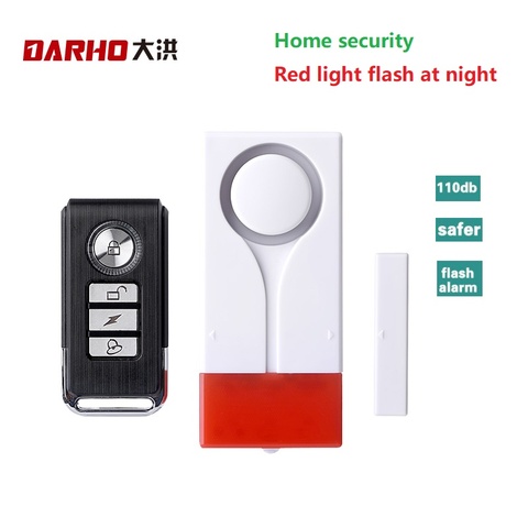 Darho 433MHz Home Security Alert Infrared Sensor 110db Window Door Sensor Monitor Wireless Security Alarm System+ Remote Control ► Photo 1/6