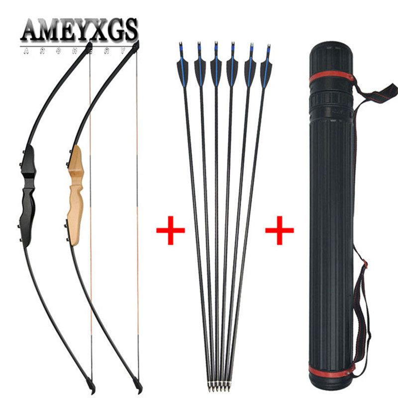 30/40lbs Archery Straight Bow Fiberglass Arrows Outdoor Practice Shooting Hunt 