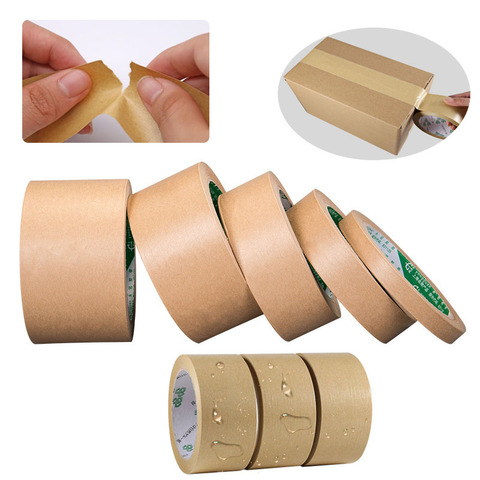 Kraft Paper Tape Sealing Self Adhesive Tape Car Painting Shelter Mounting Album Photo Frame Paper Tape Waterproof 25m / roll ► Photo 1/6