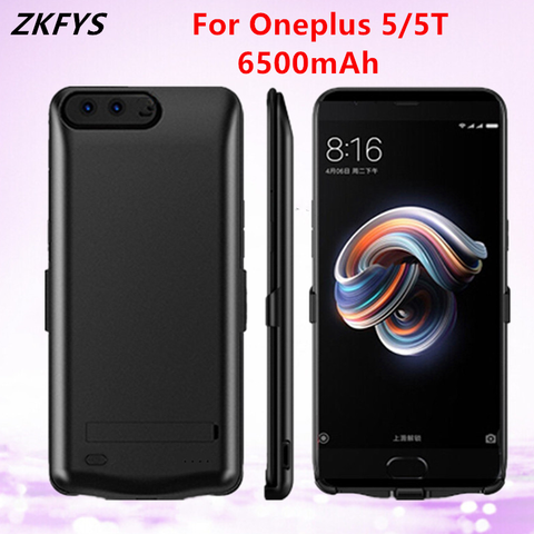 Power Cases For Oneplus 5 Backup Battery Case Cover 6500mAh Power Bank Battery Charger Case For Oneplus 5T Battery Charging Case ► Photo 1/6