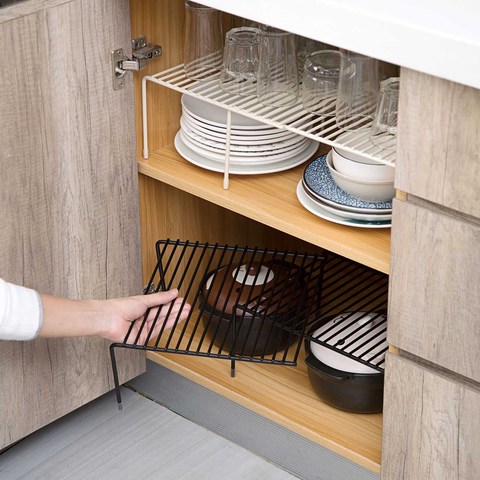 Metal Hollow Drain Shelves Sink Storage Rack Adjustable Storage Holder Kitchen Cabinet Organizer Dish Tray Bathroom Corner Shelf ► Photo 1/6