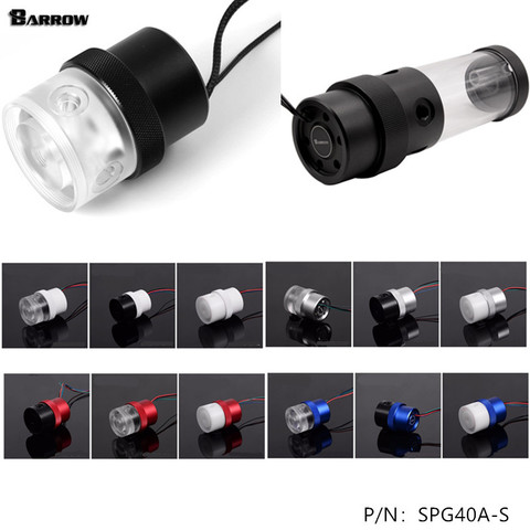 Barrow D5 PWM Pump 18W Maximum Flow Lift 4 Meters 18W + Reservoir for Watercooling Transparent/ Black/White SPG40A-S ► Photo 1/4