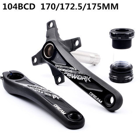 104BCD MTB Bike Crankset Aluminum Alloy With Bottom Bicycle Crankset MTB Crank Bike Accessories 170mm 172.5mm 175mm ► Photo 1/4