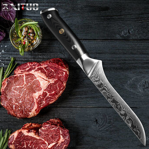 XITUO 6 inch boning knife 67 layer Damascus steel sharp cut meat professional pick bone slices kitchen chef special cooking tool ► Photo 1/6