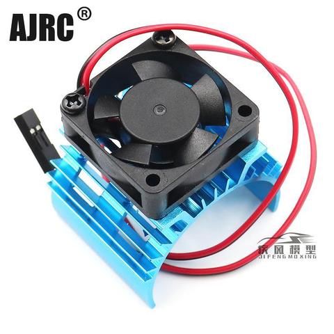 Blue RC Parts Electric Car brushless Motor Heatsink Cover + Cooling Fan for 1:10 HSP RC Car 540 550 3650 Size Motor Heat Sink ► Photo 1/5