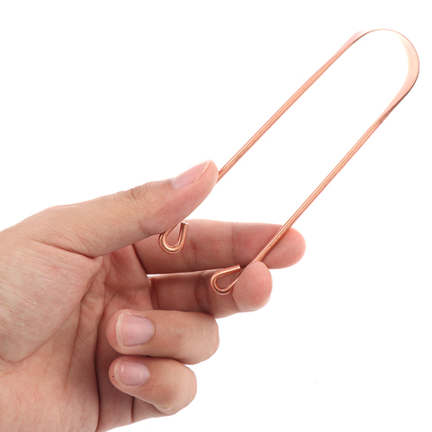 Red Copper Tongue Scraper Cleaner Metal Cleaning Scraper for Men/Women Tongue Toothbrush ► Photo 1/6