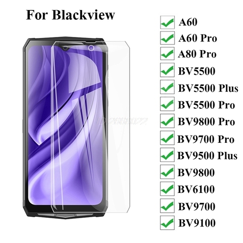 Tempered Glass For Blackview A80 A60Pro BV5500 BV9800 BV9700 Pro BV9500 Plus BV5500 Plus BV9800 BV6100 BV9700 BV9600E Glass Case ► Photo 1/6