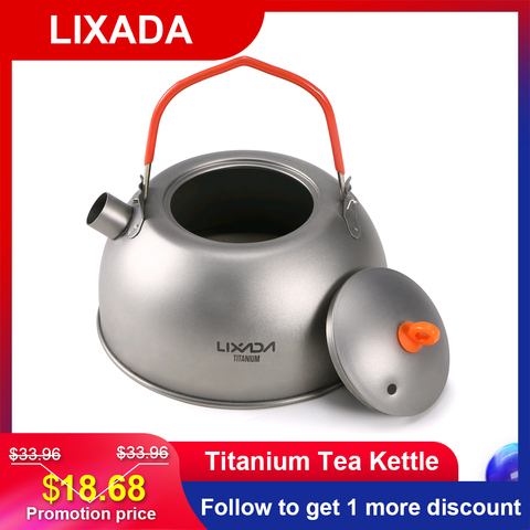 Lixada 600ml 0.6L Titanium Tea Kettle for Boiling Water Coffee Tea Pot for Outdoor Camping Equipment Hiking Backpacking Stove ► Photo 1/6