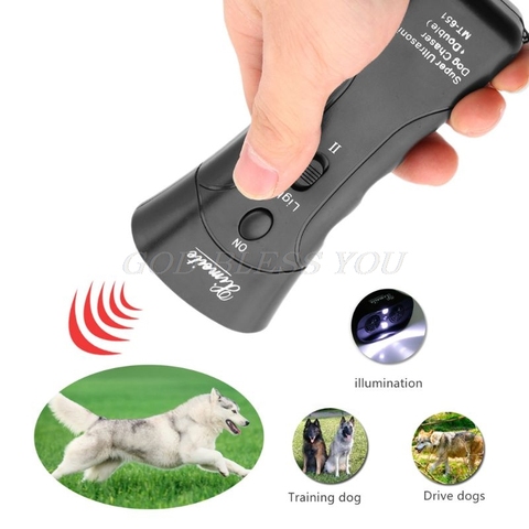 New Ultrasonic Dog Chaser Stop Aggressive Animal Attacks Repeller Flashlight Drop Shipping ► Photo 1/6