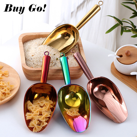 Stainless Steel Ice Scraper Food Buffet Candy Bar Scoops Shovel Kitchen  Gadgets And Accessories Tablespoon Sugar Scoop S Size