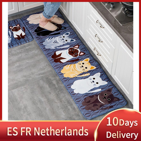 Carpet Kitchen Carpets Doormats Kawaii Welcome Floor Mats Carpet Printed Hallway Cat Floor Mat for Living Room Anti-Slip Tapete ► Photo 1/6