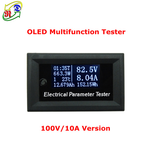 RD 100v/33v10A 7in1 OLED Multifunction Tester Voltage current Time temperature capacity voltmeter Ammeter electrical meter white ► Photo 1/6