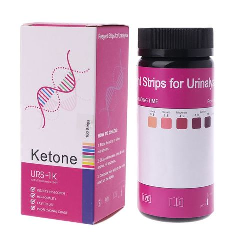100 Strips/Set Ketone Test Strips Urine Tester Reagent Strip Anti-VC Test-Atkins Diet Weight Loss Analyze Analysis Urinary ► Photo 1/6