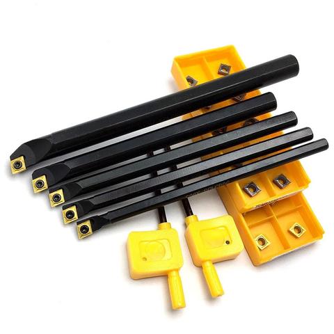 S06K-SCLCR06 S07K-SCLCR06 S08K-SCLCR06 S10K-SCLCR06 S12M-SCLCR06 S16Q-SCLCR06 Tool holder 10 pieces CCMT060204 turning inserts ► Photo 1/6