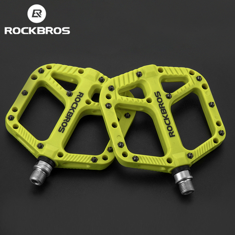 ROCKBROS Bicycle Pedals Bike Ultralight Seal Bearings Cycling Nylon Road bmx Mtb Pedals Flat Platform Bicycle Parts Accessories ► Photo 1/6