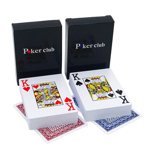 New Hot 2 Sets/Lot Baccarat Texas Hold'em Plastic Playing Cards Waterproof Smooth Poker Card Board Bridge Games 63*88mm qenueson ► Photo 1/6