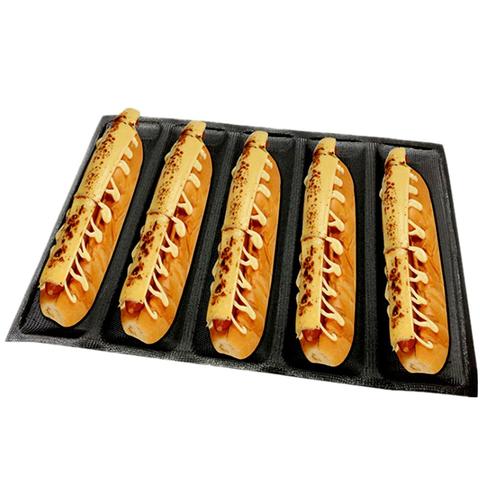 5-Cavity Silicone Mold Bread Baking Mold Baguette Shape Non-stick French Bread Baking Pan Tool Bread Baking Tools ► Photo 1/1
