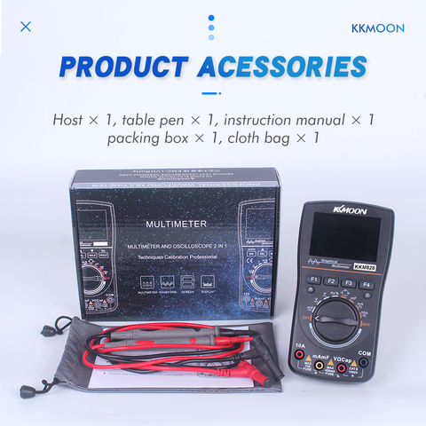 KKmoon Digital Oscilloscope Multimeter 2 in1 with 2.4 Inch Color Screen 1MHz Bandwidth 2.5Msps Sampling Rate for Electronic Test ► Photo 1/6