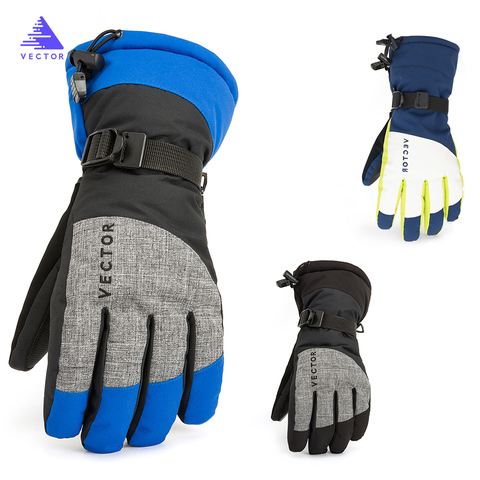 Extra Thick PU Palm Ski Gloves Winter Snow Outdoor Sport Women Men Warm Snowmobile Motorcycle Windproof Waterproof Snowboard ► Photo 1/5