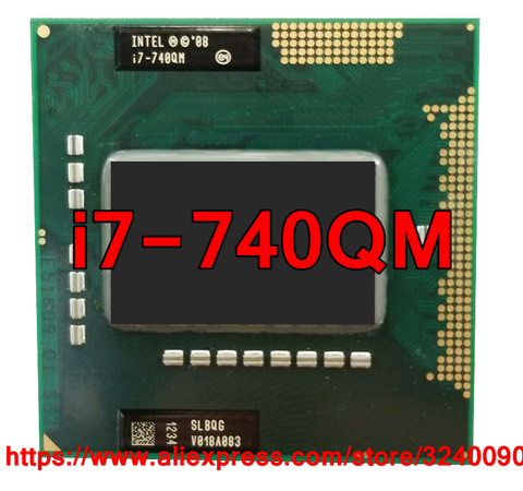 Original lntel Core i7 740QM 1.73GHz-2.93Ghz  i7-740QM Quad-Core i7 740Q PGA988 SLBQG Mobile CPU Laptop processor free shipping ► Photo 1/1