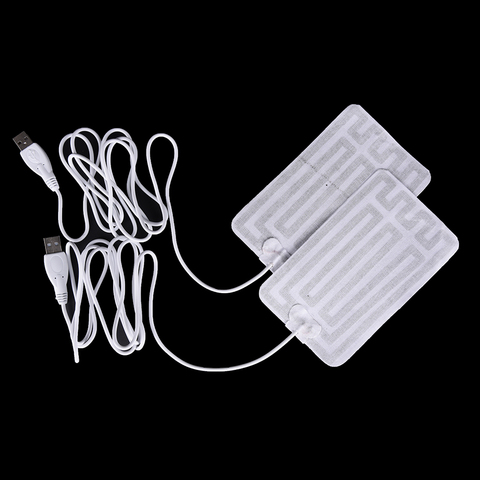 2pcs Electric Infrared Fever Heat Mat Winter Warm Arm Waist Heat Glove 5V Carbon Fiber Heating Pad USB Heating Film ► Photo 1/6