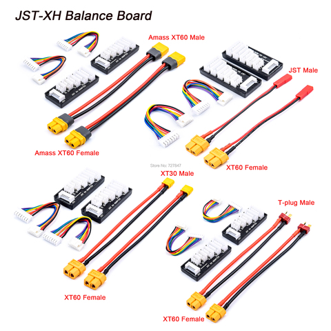2pcs XT60/XT30/JST/T Plug Charging Cable +2pcs JST-XH Balance Board For ISDT D2 P10 P20 Hota D6 P6 ToolkitRC M6D Balance Charger ► Photo 1/6