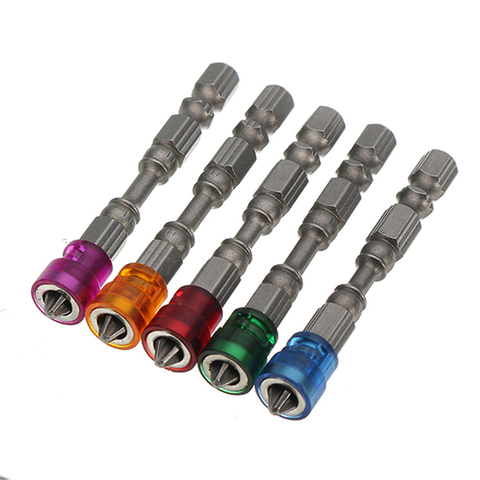 5Pcs S2 Alloy PH2 Phillips Single Head Magnetic Screwdriver Bits Anti-Slip 1/4 Inch Hex Shank Drywall Electric Screwdriver Set ► Photo 1/1