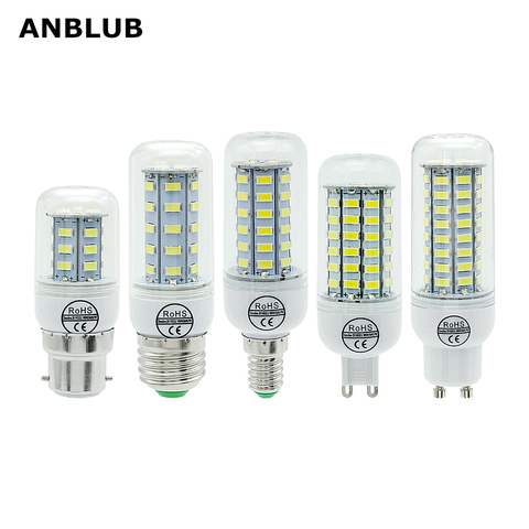 ANBLUB LED Lamp E27 E14 B22 G9 GU10 Light 220V SMD 5730 Chandelier Spotlight 24 36 48 56 69 72LEDs Corn Bulb Home Decoration ► Photo 1/6