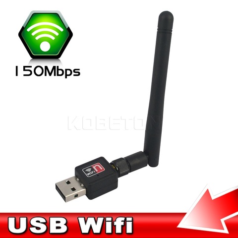 Kebidu 150Mbps USB Wifi Adapter Wireless Network Card With 2dBi Antenna for Digital Receiver TV Box Support MT7601 Chip PC ► Photo 1/6