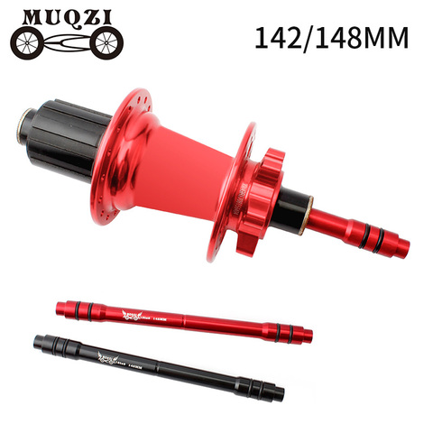 MUQZI Bicycle 12mm to 9mm Wheel Hub Conversion Shaft 142/148mm Aluminum Alloy Quick Release Adapter ► Photo 1/6