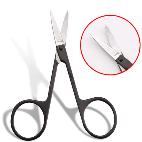 NEW Professional Nail Scissor Manicure For Nails Eyebrow Nose Eyelash Cuticle Scissors Curved Pedicure Makeup Tools ► Photo 1/6