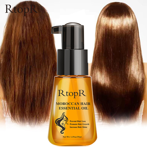 Morocco Argan Hair oil Care Essence Nourishing Repair Damaged Improve Split Hair Rough Remove Greasy Treatment Hair Care 35ML ► Photo 1/6