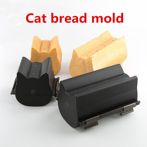 Cute Kitten Style Toast Loaf Form Cat Toast Mold Non-Stick Sugar Cat Head Loaf Form bread Dessert cake Mousse tools owls mold ► Photo 1/6