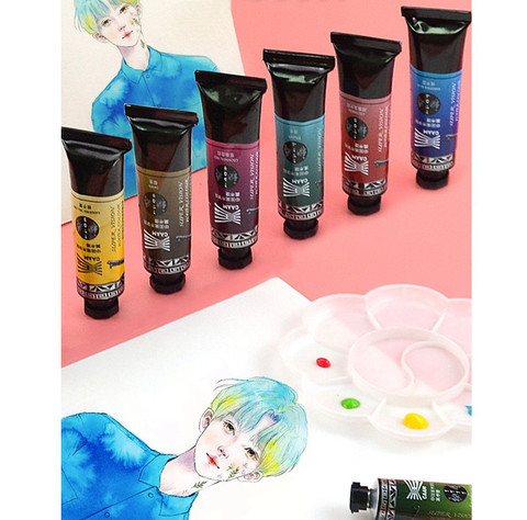 Super Vision 15ml Natural Plant Extract Animal Extract Watercolor Tube Transparent Professional Water Color Paint For Painting ► Photo 1/6