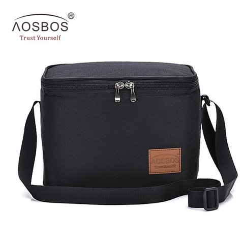 Aosbos Portable Thermal Lunch Bag for Women Kids Men Shoulder Food Picnic Cooler Boxes bags Insulated Tote Bag Storage Container ► Photo 1/6