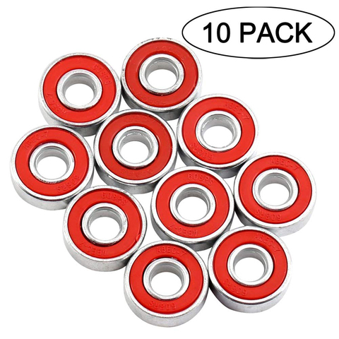 3D Printer Parts 608-2RS 608RS ABEC-5 8mm x 22mm x7mm Red Black Double Rubber Sealing Cover Deep Groove Ball Bearing 8*22*7 mm ► Photo 1/6