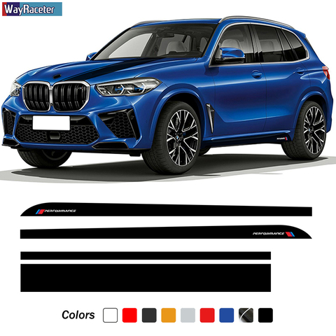 M Performance Door Side Stripes Skirt Sticker Car Hood Engine Cover Decal  For BMW X5 F15 F85 M G05 E70 Accessories - Price history & Review