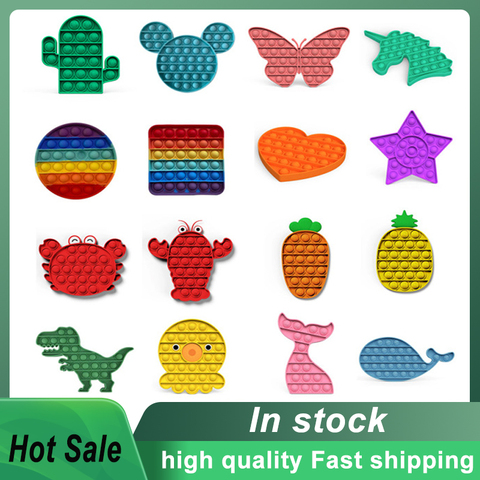 New Push Bubble Antistress Toys Adult Kids Dinosaur Pineapple Pop Fidget It Sensory Toy Autism Special Needs Stress Reliever ► Photo 1/6