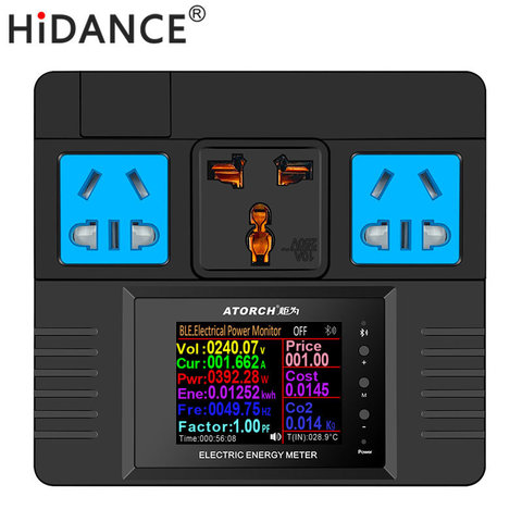 HiDANCE AC Power Meters 85-265V Digital Wattmeter Energy Meter Watt Monitor Electricity Cost Measuring socket analyzer ► Photo 1/6