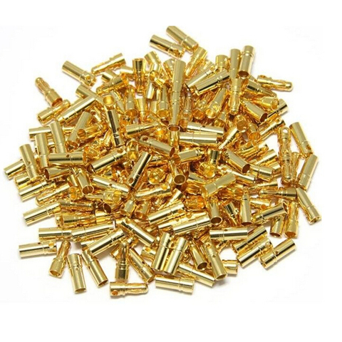 NEW High Quality 10 pair/lot 2mm Copper Brushless Motor High Quality Banana Plug Gold Bullet Connector Plated For ESC Battery ► Photo 1/6