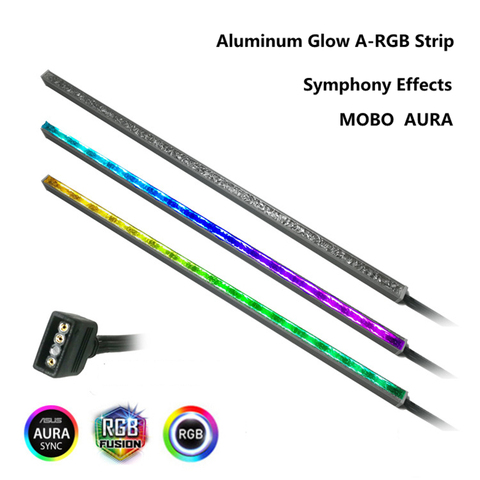 RGB LED Light Strip 40cm Magnetic Multicolor 5V 3PIN ARGB LED for