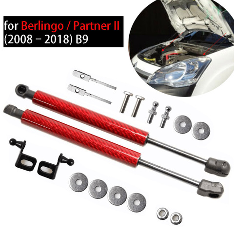 for 2008-2022 Citroen Berlingo B9 for Peugeot Partner 2008-2022 Front Hood Bonnet Modify Gas Struts Shock Lift Support Damper ► Photo 1/6