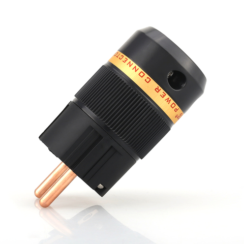 Viborg VE501 Schuko Plug Pure Copper Silver/Gold/Rhodium Plated Hifi EUR Power Plug IEC Connectors VE501S VE501G VE501R ► Photo 1/6