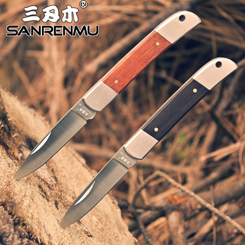 All Steel Outdoor Camping Hunting Fruit Cutting Gentleman Pocket Knives EDC 4Cr15N Blade Folding Knife 7065 SANRENMU ► Photo 1/6
