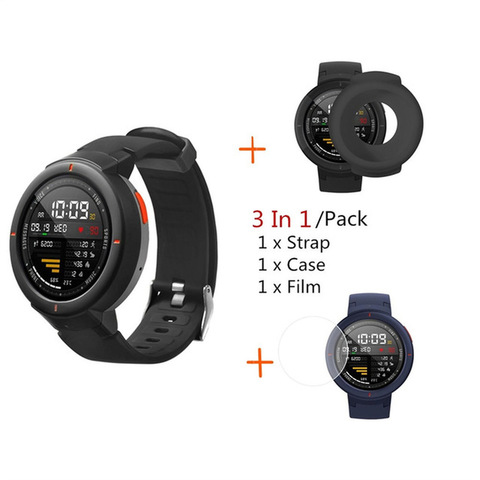 3in1 For Huami Amazfit  Verge strap Smart Watch Silicone band + Case cover huami amazfit Verge Lite Screen Protector film ► Photo 1/6