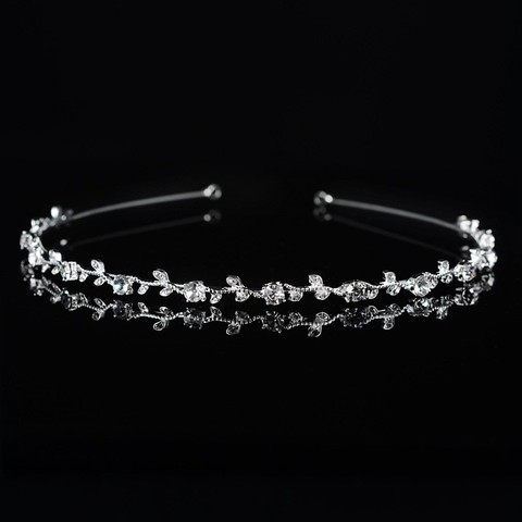 Silver Crystal Hair Band for Brides Rhinestone Bridal Headband Tiara ► Photo 1/6