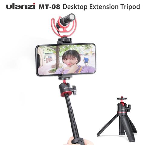 Ulanzi MT-08 Extendable Vlog Tripod SLR DSLR Camera Smartphone Tripod Mount for Sony A6400 A6600 RX100 ZV1 Canon G7X  Nikon ► Photo 1/6