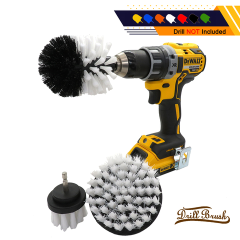 3Pcs Drill Brush Attachment Set  for Cleaning  Leather and Upholstery Sofa Wooden Furniture Car Bathroom Auto Wheel Cleaning ► Photo 1/6