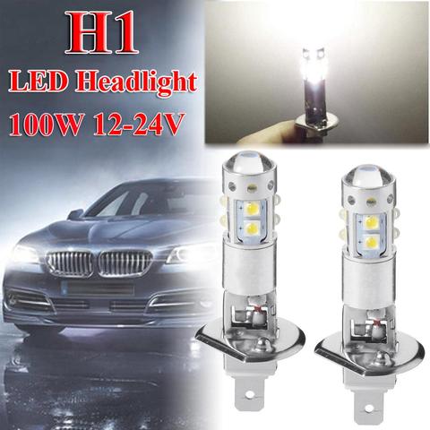 Factory Price 2X 6000K H1 80W High Power COB LED Headlight High and Low Beam Fog Light Bulb carro Wholesale Quick delivery CSV ► Photo 1/6